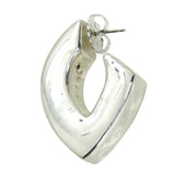 Simon Sebbag Sterling Silver 925 Abstract Smooth Chunky Pointed Hoop Earring E2992 - ILoveThatGift