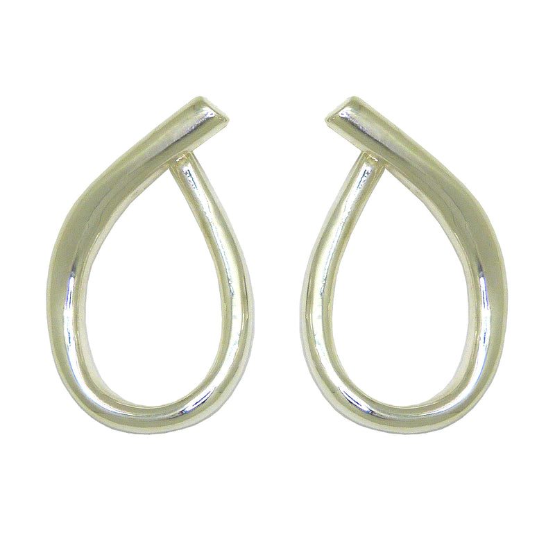 Simon Sebbag Sterling Silver Tapered Loop Hoop Earrings E2994 SSD - ILoveThatGift