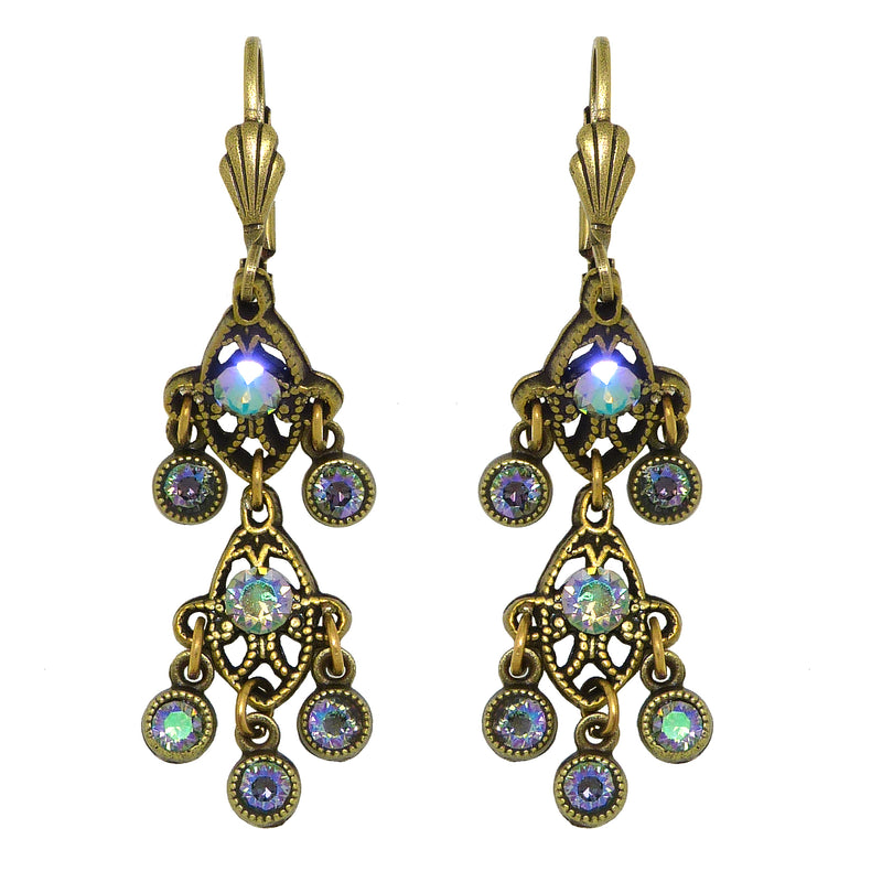 Anne Koplik Gold Paradise Shine Drops Earrings with Swarovski Crystal ER475PDS - ILoveThatGift