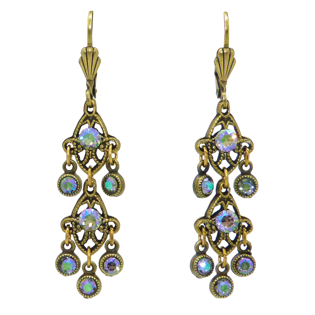 Anne Koplik Gold Paradise Shine Drops Earrings with Swarovski Crystal ER475PDS - ILoveThatGift