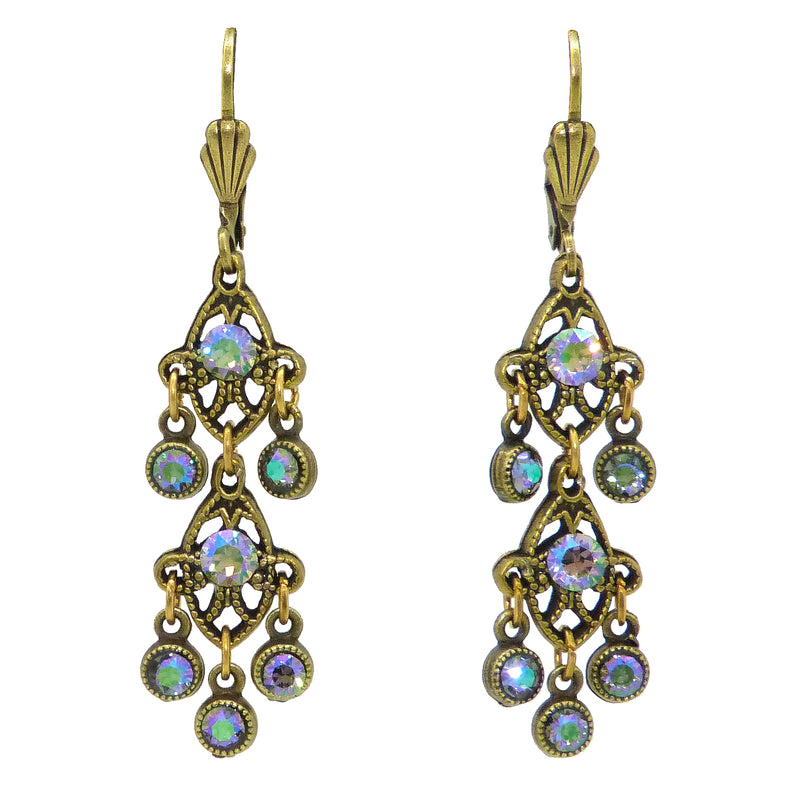 Anne Koplik Gold Paradise Shine Drops Earrings with Swarovski Crystal ER475PDS - ILoveThatGift