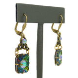 Anne Koplik Swarovski Crystal  Glass Stone Crown Dangle Earrings ER6875PDS Gold - ILoveThatGift