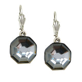 Anne Koplik Dark Silver Knight Swarovski Crystal Earrings ES3053SNT
