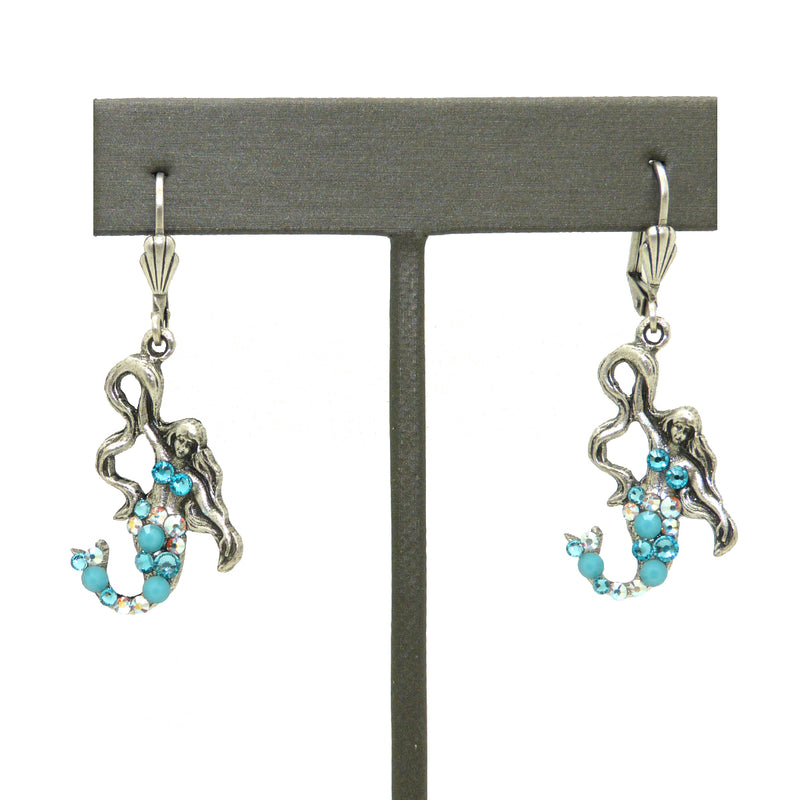 Anne Koplik Roxy Mermaid Drop Swarovski Crystal Earrings ES3147TUR - ILoveThatGift