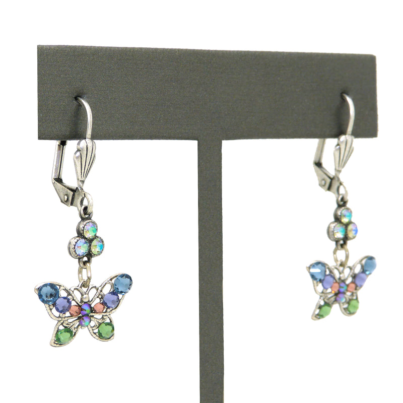 Anne Koplik Small Openwork Blue Butterfly Earrings with Swarovski Crystal ES3176DEN - ILoveThatGift