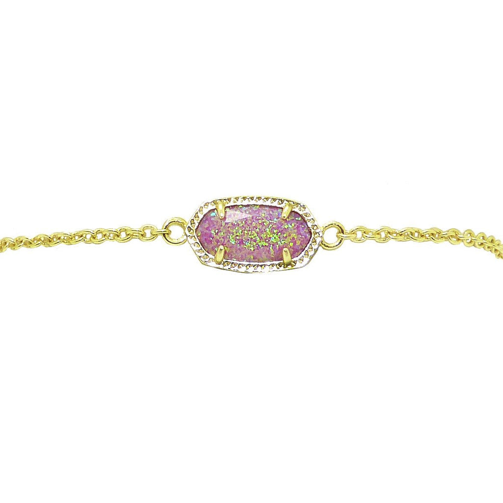 Kendra Scott Gold Elaina Adjustable Bracelet in Violet Ret $85 - ILoveThatGift