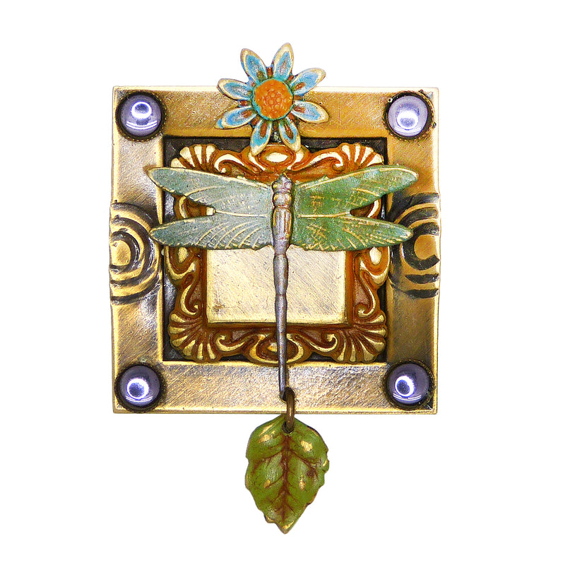 Mullanium Jewelry Framed Steampunk Dragonfly Pin Handmade Artists Jim Tori Mullan - ILoveThatGift