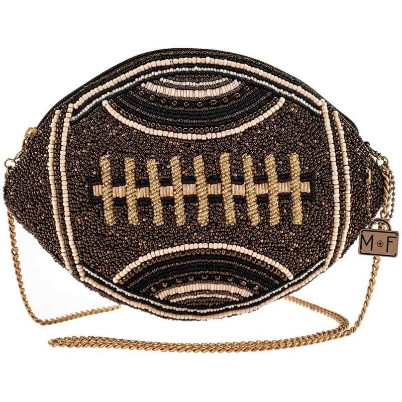 Mary Frances First Down Beaded Crossbody Football Handbag S001-670 - ILoveThatGift