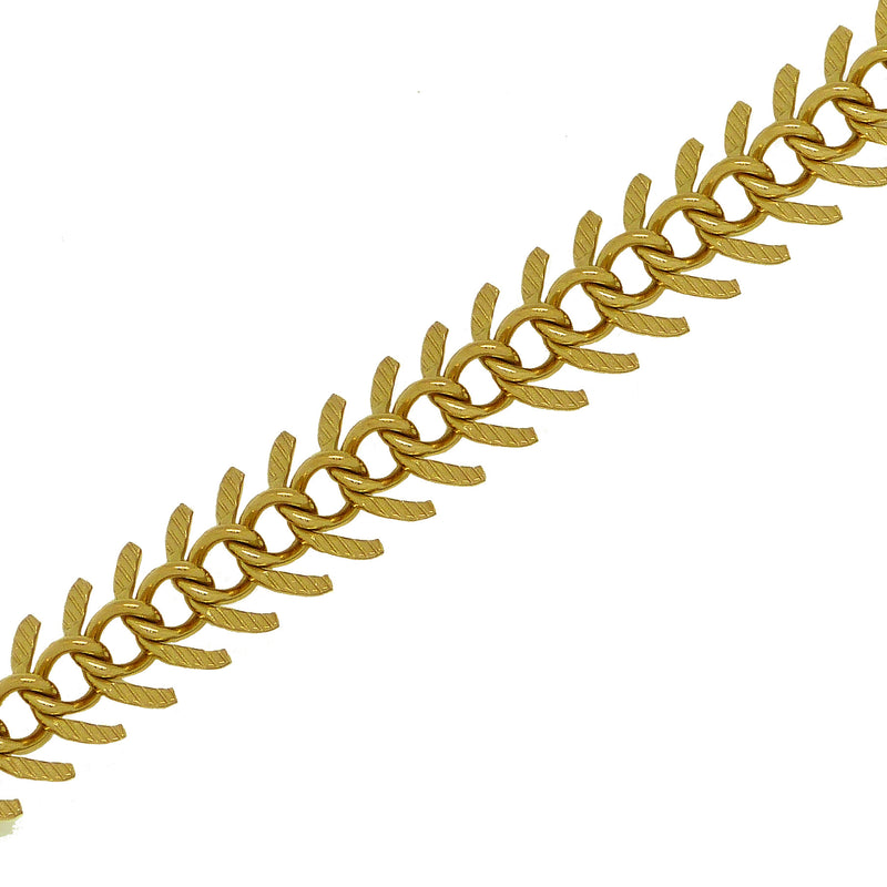 Fishbone 18K Gold Link Necklace 18" by Sahira - ILoveThatGift