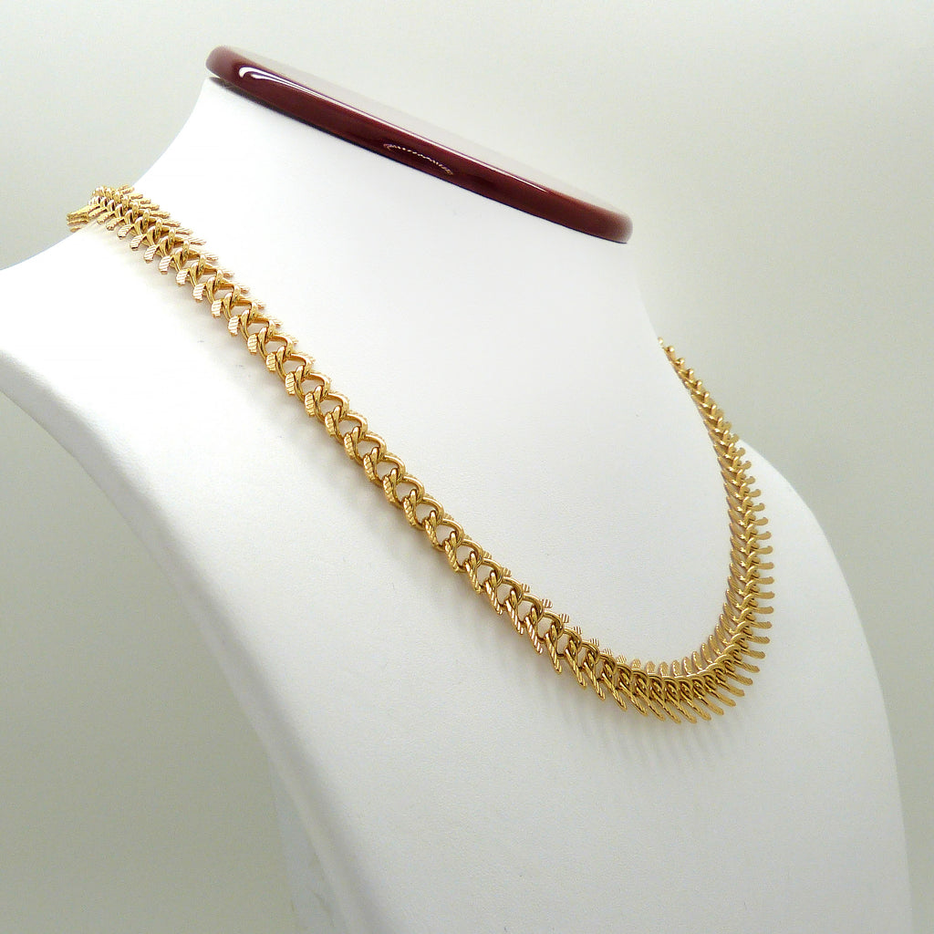 Fishbone 18K Gold Link Necklace 18" by Sahira - ILoveThatGift