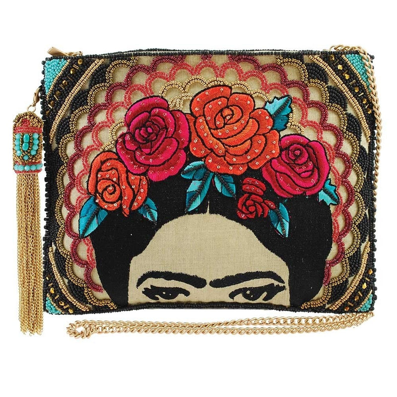 Mary Frances Frida Beaded Embroidered Crossbody Clutch Handbag - ILoveThatGift