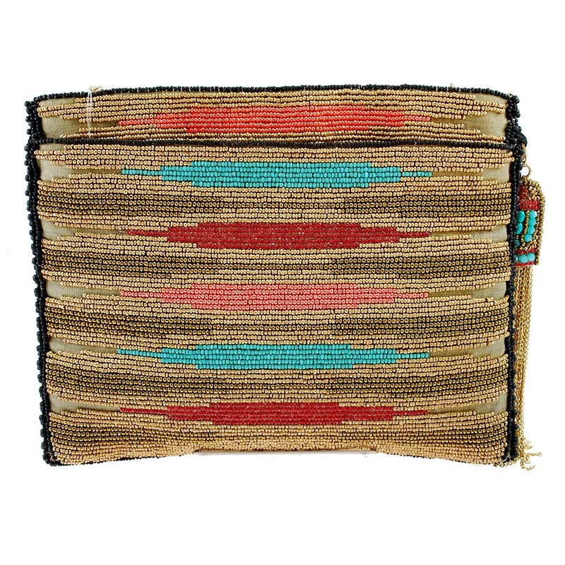 Mary Frances Frida Beaded Embroidered Crossbody Clutch Handbag - ILoveThatGift