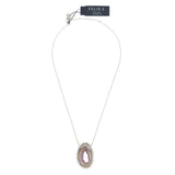 Handmade Open Agate Slice with CZ Sterling Silver Necklace by Felix Z Geode - ILoveThatGift
