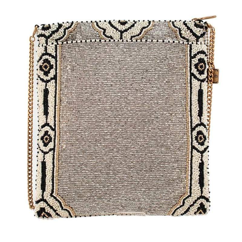Mary Frances Hamsa Beaded Crossbody Zip Top Handbag 377 Luck Happiness - ILoveThatGift