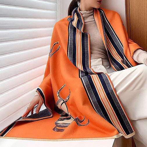 Luxury Brand Scarf Women Warm Cashmere Shawl Wrap Large Pashmina