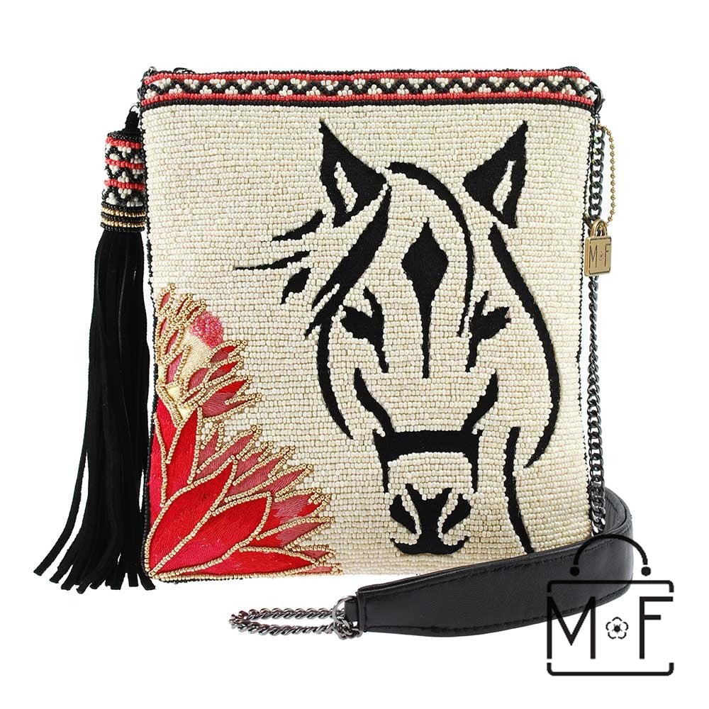 Mary Frances Hoofing It Beaded Horse Cross body Handbag Equine - ILoveThatGift