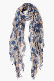 Chan Luu Scarf Soft Cashmere Silk Wrap Indigo Blue French Floral - ILoveThatGift