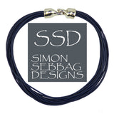 Simon Sebbag Leather Necklace INDIGO BLUE Add Sterling Silver Slide - ILoveThatGift