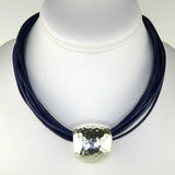 Simon Sebbag Leather Necklace INDIGO BLUE Add Sterling Silver Slide - ILoveThatGift