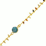 Crystal Druzy Semi-Precious Stone Bead Bracelet Gold Plated Chaint Trades Haim Shahar - ILoveThatGift