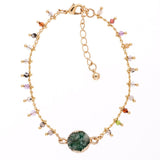 Crystal Druzy Semi-Precious Stone Bead Bracelet Gold Plated Chaint Trades Haim Shahar - ILoveThatGift
