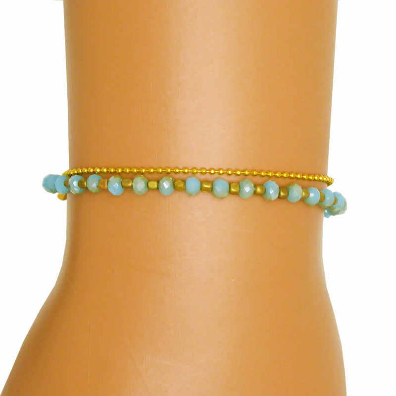 Handmade Semi-precious Blue stone and Gold Bracelet Trades Haim Shahar - ILoveThatGift