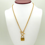 Jane Toggle Lock 18K Gold Necklace 20"  by Sahira - ILoveThatGift