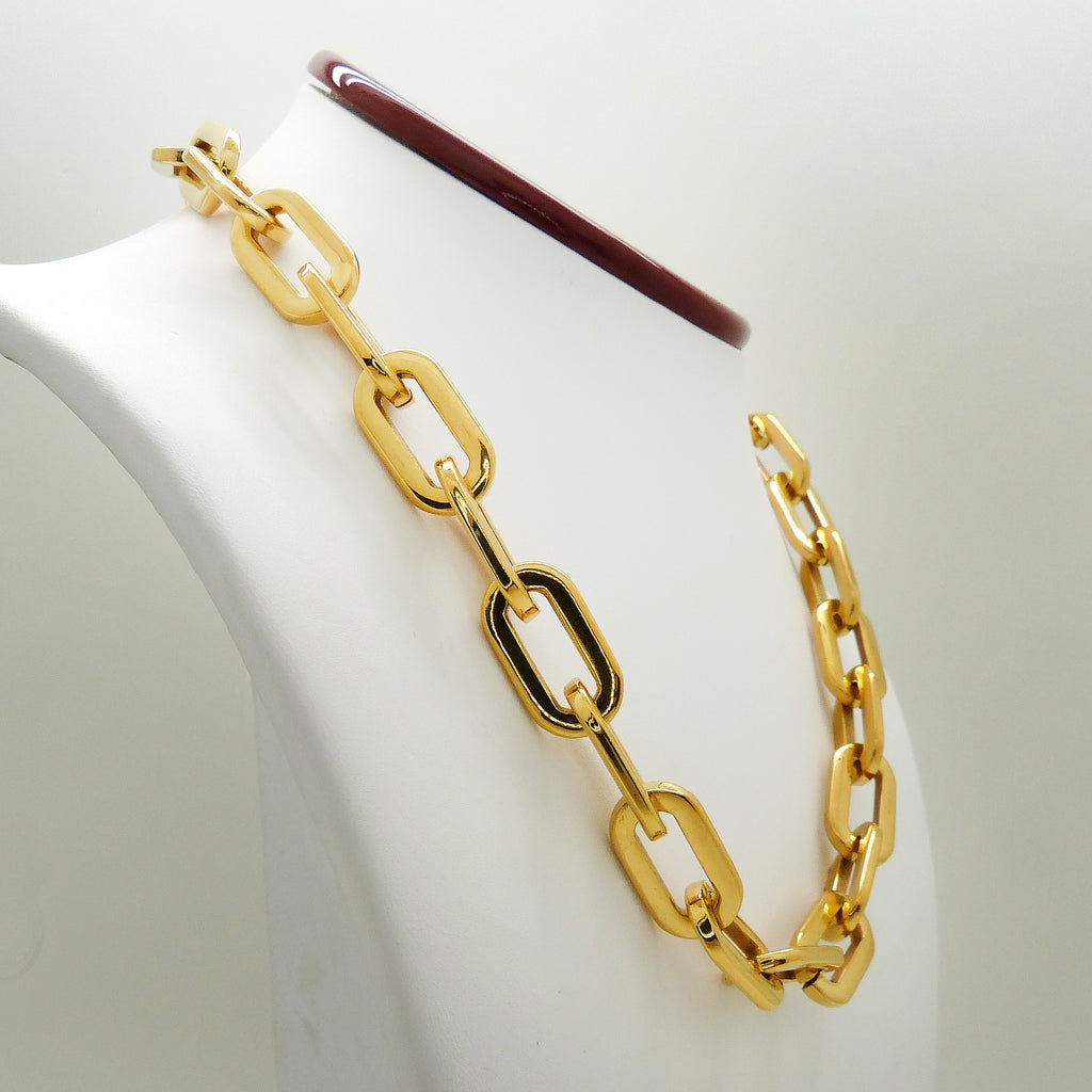 Jenna Link Paperclip Gold Link Necklace by Sahira - ILoveThatGift