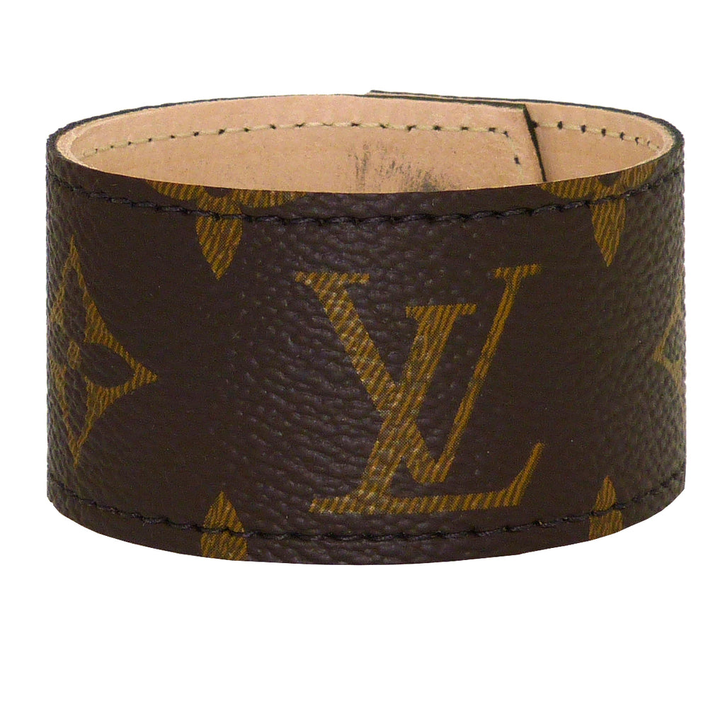 Repurposed Louis Vuitton Monogram LV Leather Cuff Bracelet Suzy T Designs - ILoveThatGift