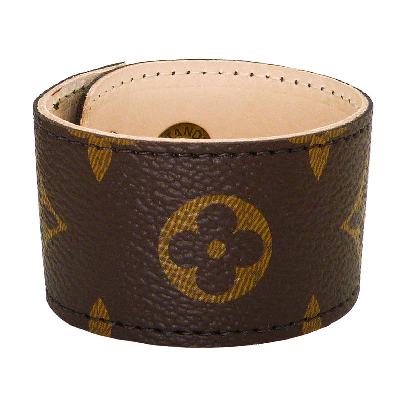 Repurposed LV Monogram Leather Cuff Bracelet Suzy T Designs - ILoveThatGift
