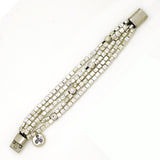 Five Strand Sterling Silver Bead Swarovski Crystal Bracelet Trades Haim Shahar - ILoveThatGift