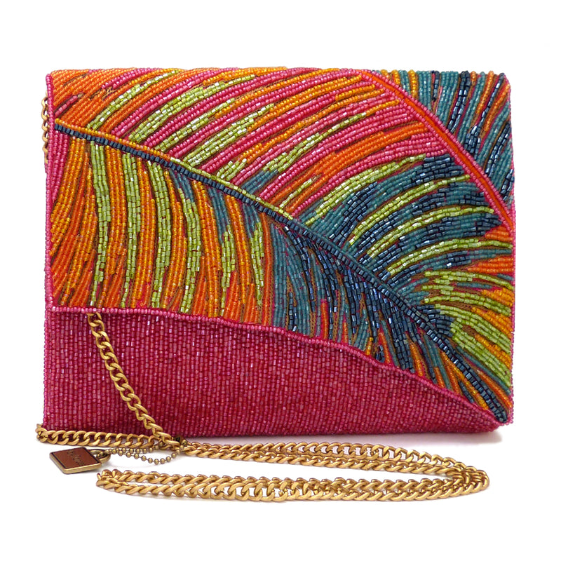 Mary Frances Hot Tropics Beaded Tropical Crossbody Clutch Handbag - ILoveThatGift