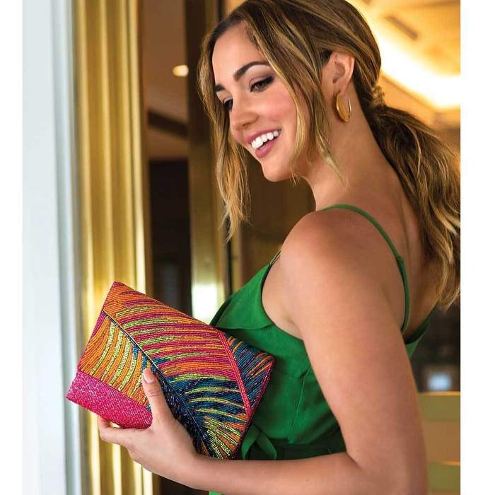 Mary Frances Hot Tropics Beaded Tropical Crossbody Clutch Handbag - ILoveThatGift