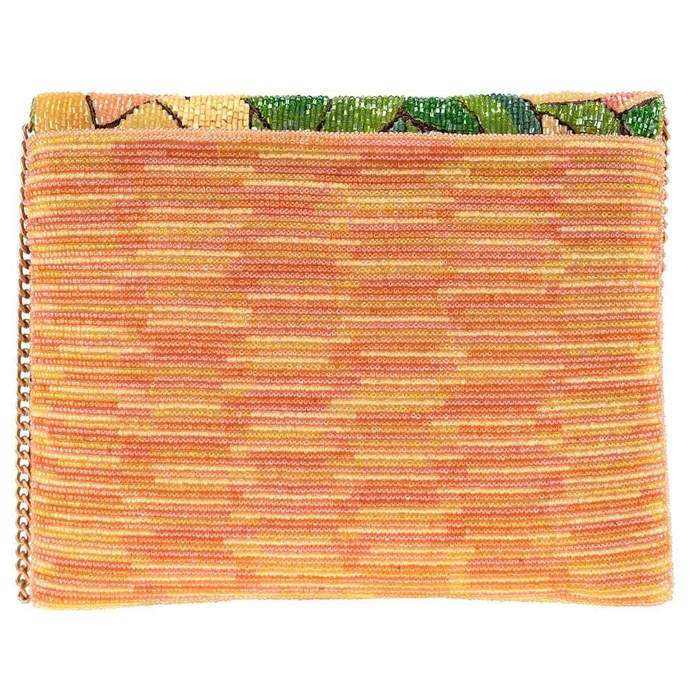Mary Frances Tropical Pineapple Grove Beaded Crossbody Clutch Handbag - ILoveThatGift