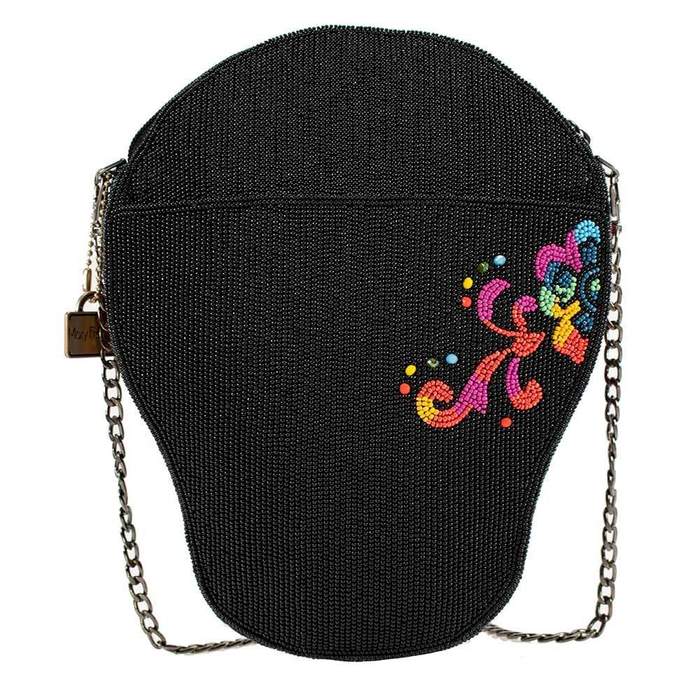 Mary Frances Out Of My Mind Beaded Crossbody Rainbow Skull Handbag - ILoveThatGift