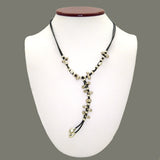 Handmade Black Leather Sterling Silver Bead Necklace Trades Haim Shahar - ILoveThatGift