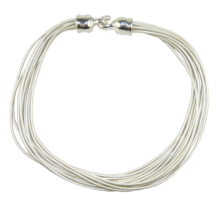 Simon Sebbag Leather Necklace Pearl White Add Sterling Silver Slide - ILoveThatGift