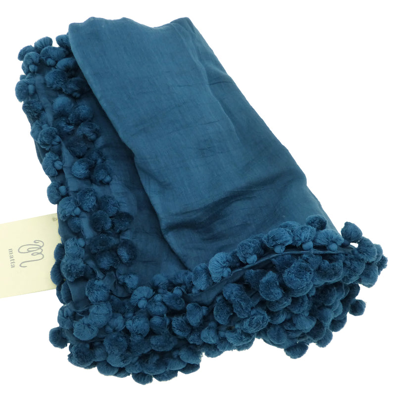Matta NY Dupatta Shawl Scarf Midnight Blue Large 100 x 200 cm - ILoveThatGift