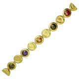 Gold Toned Africa Semi Precious Stones Bracelet Magnetic Closure Marco Bicego Inspired - ILoveThatGift