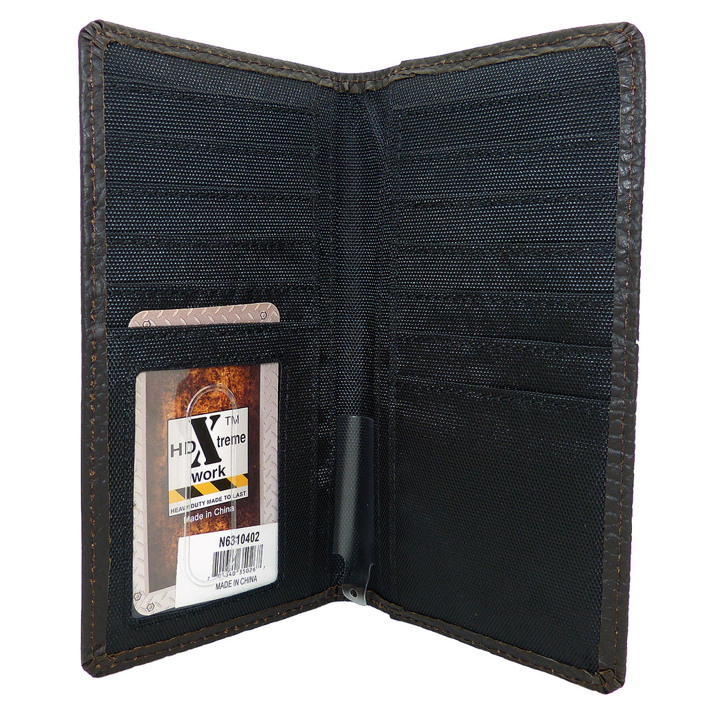 Nocona Western Mens Leather Heavy Duty Triple Stitched Work Xtreme Brown Wallet - ILoveThatGift