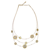 New Pave and Gold Disc Necklace & Earring Set by Liza Kim - ILoveThatGift