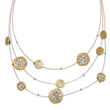 New Pave and Gold Disc Necklace & Earring Set by Liza Kim - ILoveThatGift