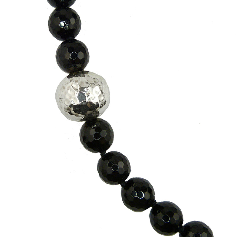 Simon Sebbag Sterling Silver Faceted Black Onyx Beads Toggle Clasp Necklace NB100FBO24 - ILoveThatGift