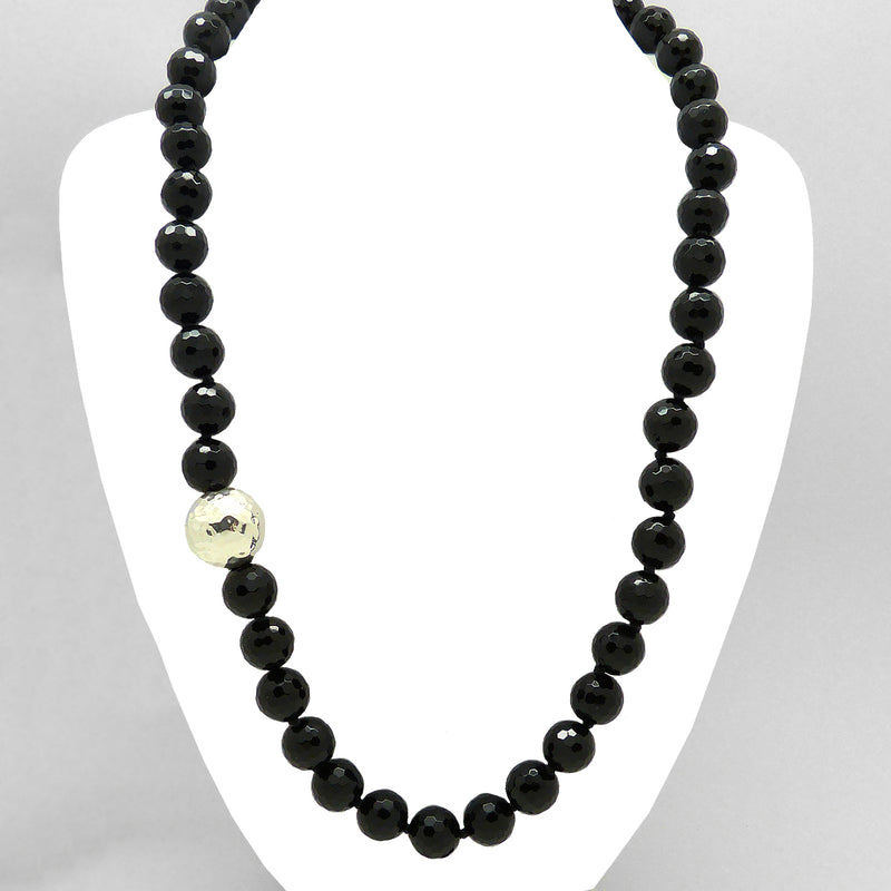 Simon Sebbag Sterling Silver Faceted Black Onyx Beads Toggle Clasp Necklace NB100FBO24 - ILoveThatGift