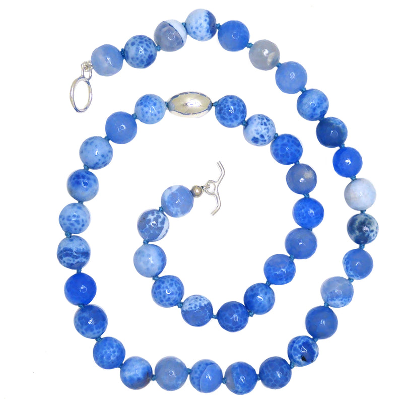 Simon Sebbag Sterling Silver 925 Light Blue Fire Agate Necklace SSD NB103LBFA - ILoveThatGift