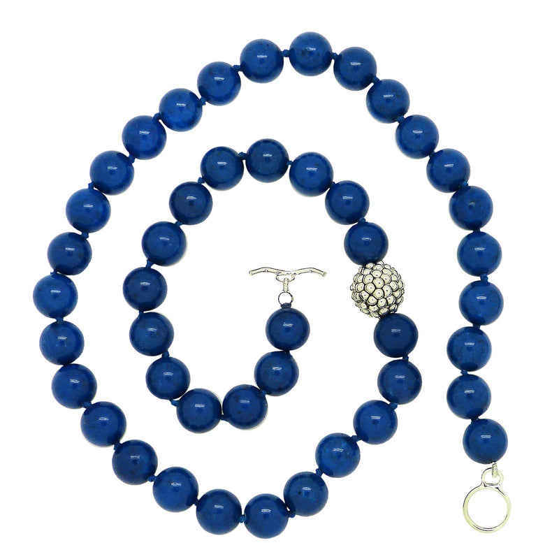 Simon Sebbag Sterling Silver Prosecco Bead Blue Lapis Toggle Clasp Necklace NB108LAPIS - ILoveThatGift