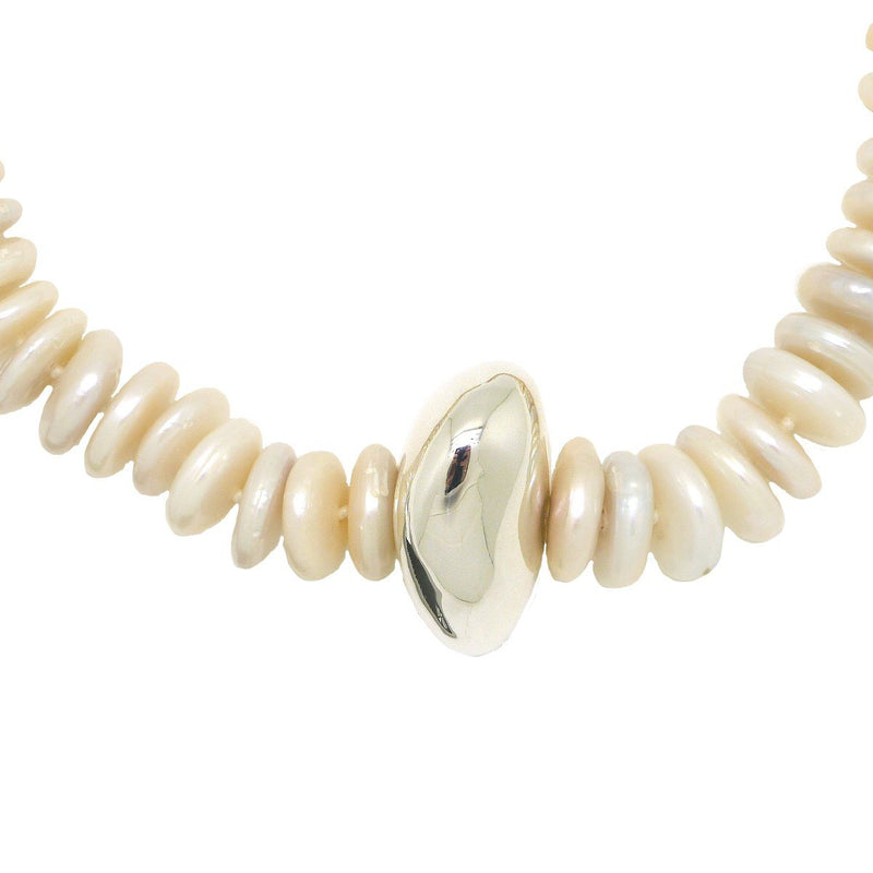 Simon Sebbag Freshwater White Pearl Rondelle Sterling Silver Nugget Necklace NB673WPR - ILoveThatGift