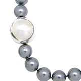 Simon Sebbag Sterling Silver Ball with Gray Shell Bead Necklace 18.5 inches NB760GRYS - ILoveThatGift
