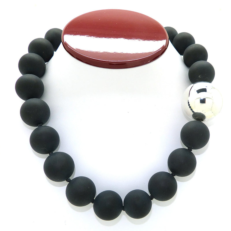 Simon Sebbag Chunky Matte Black Onyx Necklace Sterling Silver 925 Round Bead NB760MBO - ILoveThatGift