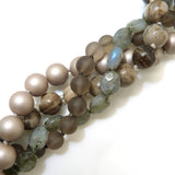 Simon Sebbag Sterling Silver Hammered Closure 4 Strand Taupe Gray Pearl Necklace SS NB792CM4 - ILoveThatGift
